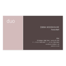 Duo-Taupe u. Rosa Visitenkarten