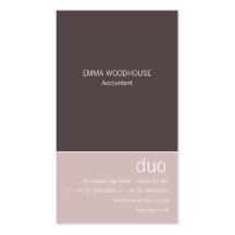 Duo-vertikaler Taupe u. Rosa Visitenkarte