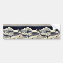 durch Ando Hiroshige Ukiyo-e. Auto Sticker