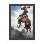 Durch NC Wyeth sich sträuben, Vintages Cowboy-Rode Galerie Falt Leinwand