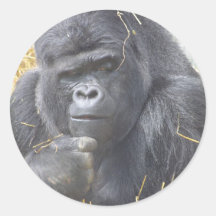 Durchdachter Gorilla-Aufkleber
