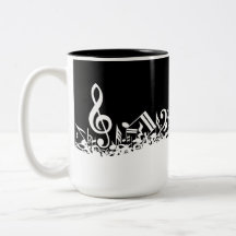 Durcheinandergebrachter musikalische Anmerkungs-Be Teetasse