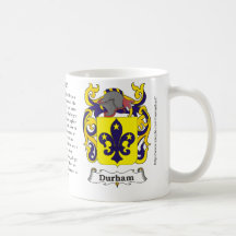 Durham, der Ursprung, Bedeutung und das Wappen Kaffee Tasse