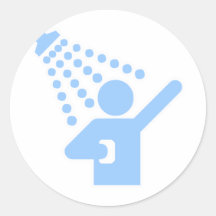 Dusche Runde Aufkleber