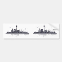 Düsseldorf City Skyline Auto Aufkleber