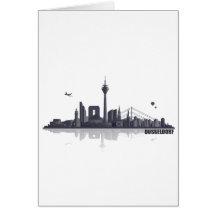 Düsseldorf City Skyline Grußkarten