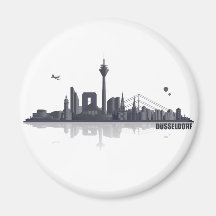Düsseldorf City Skyline Kühlschrankmagnet