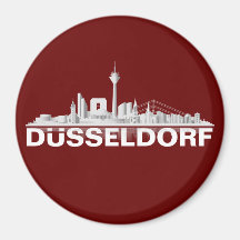 Düsseldorf City Skyline Kühlschrankmagnet / Magnet
