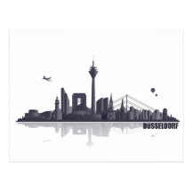 Düsseldorf City Skyline Postkarte