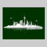 Düsseldorf City Skyline Postkarte / Karte postkarten