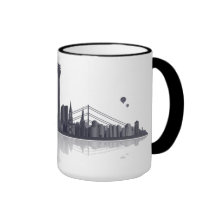 Düsseldorf City Skyline Tasse / Mug / Kaffeepott