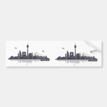 Düsseldorf Skyline Auto Sticker