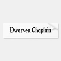 Dwarven Geistlich-Autoaufkleber