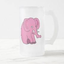 DY, rosa Elefant-Bierkrug Kaffee Haferl