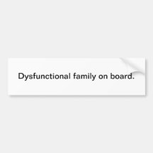 Dysfunktioneller Autoaufkleber der Familie an Bord