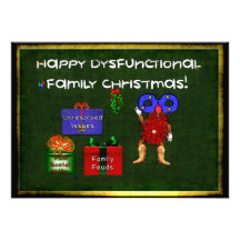 Dysfunktionelles Familien-Weihnachten Einladungskarte