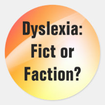 Dyslexie: Fict oder Partei? Aufkleber