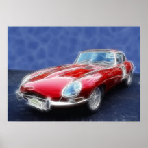 E-Artiges Rot Poster