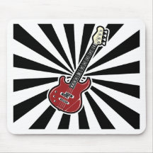 E-Gitarre und psychedelischer Hintergrund Mousepads