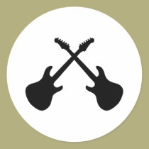 E-Gitarren gekreuzt aufkleber