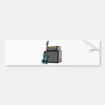 E-Gitarrenbaß und Ampere Autosticker