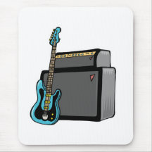 E-Gitarrenbaß und Ampere Mousepad