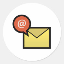 E-Mail-Umschlag Runde Aufkleber