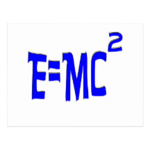 E=MC2 (blau) Postkarte