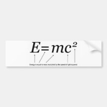 E=MC2 Einsteins Relativitätstheorie Auto Aufkleber
