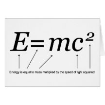 E=MC2 Einsteins Relativitätstheorie Karte