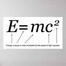 E=MC2 Einsteins Relativitätstheorie Plakate