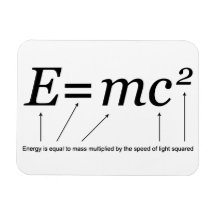 E=MC2 Einsteins Relativitätstheorie Recchteckiger Magnet