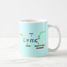 E = MC^2. E entspricht Lux quadriert Kaffee Tasse