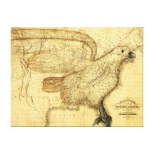 Eagle legte auf den Vereinigten Staaten Galerie Gefaltete Leinwand