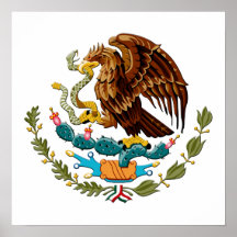 Eagle und Schlange Mexiko-Emblem für Mexikaner Posterdrucke