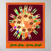 Earthday ringsum den Weltdruck Posterdrucke