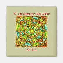 Earthtone ethnischer Blick-Mandala-Magnet