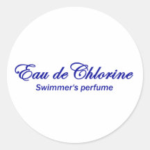 Eau de Chlorine Runde Aufkleber