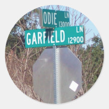 Ecke von Garfield und von Odie Aufkleber