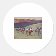 Edgar Degas - Rennpferde, die 1894 Rennpferde ausb Aufkleber