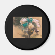 Edgar Degas-Tänzer, der ihre Schuh-Bänder bindet Magnete