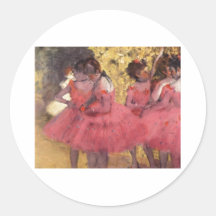 Edgar Degas - Tänzer im Rosa im Öl des Flügels 188 Sticker