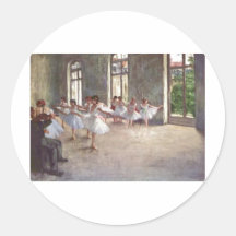 Edgar entgasen - Öl der Ballett-Proben-Klasse 1873 Runde Aufkleber