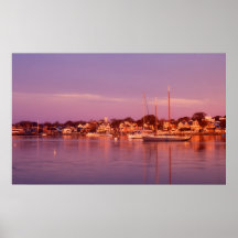 Edgartown Hafen-Sonnenaufgang Posterdruck