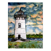 Edgartown Leuchtturm Marthas Weinberg-Postkarte