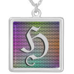 Editable gesponnene Regenbogen-Silber-Anfangshalsk