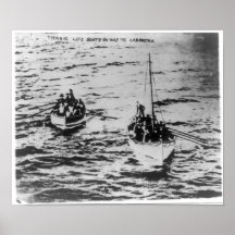 Effektivwert titanisch - Rettungsboote auf Weise z Plakatdrucke