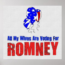 Ehefrauen für Romney Poster