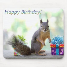 Eichhörnchen-alles Gute zum Geburtstag! Mousepads