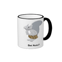 Eichhörnchen-Charakter   erhielt Nüsse? Kaffeetasse